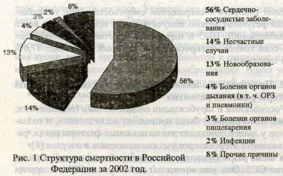 Структура смертности в Российской Федерации за 2002 год