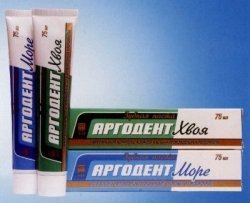 Состав зубных паст серии «Аргодент»