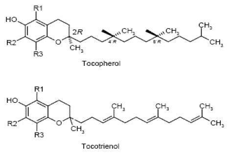 α-токоферол и α-токотриенол